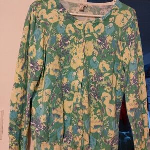 LL Bean Ladies Cardigan Large